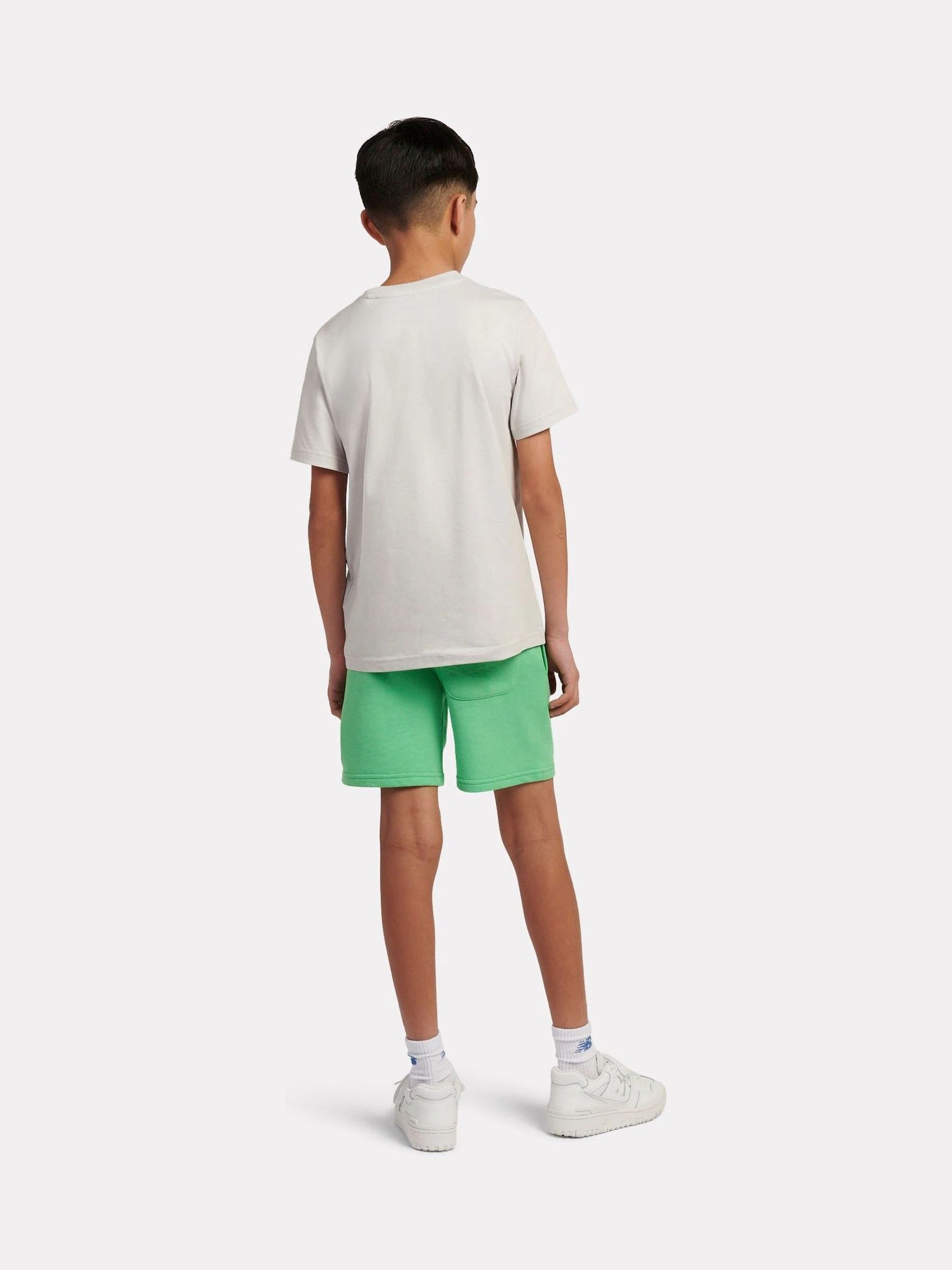 Groen - New Balance Stacked Logo T-Shirt and Shorts Set
