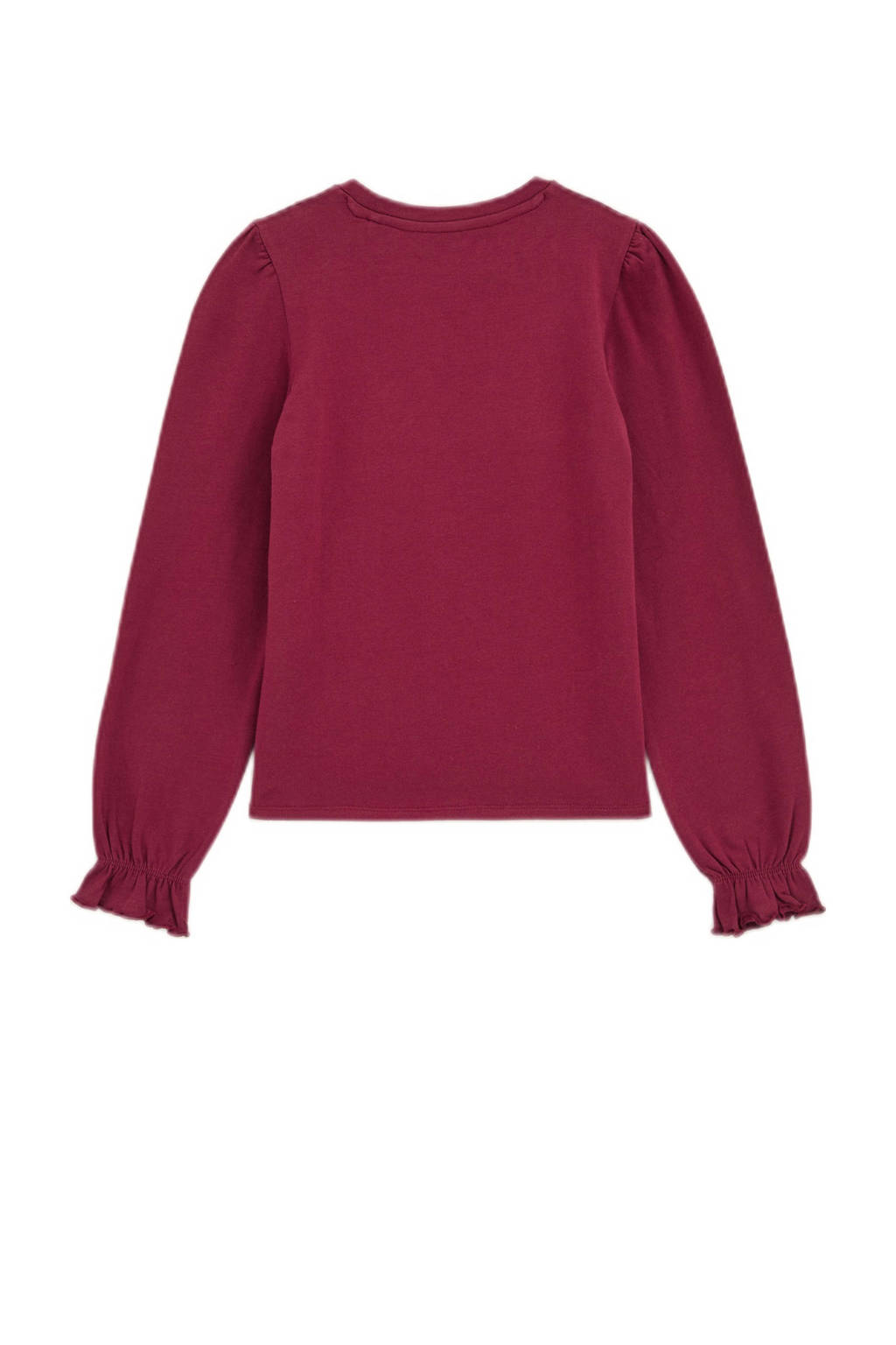 WE Fashion longsleeve met printopdruk donkerrood