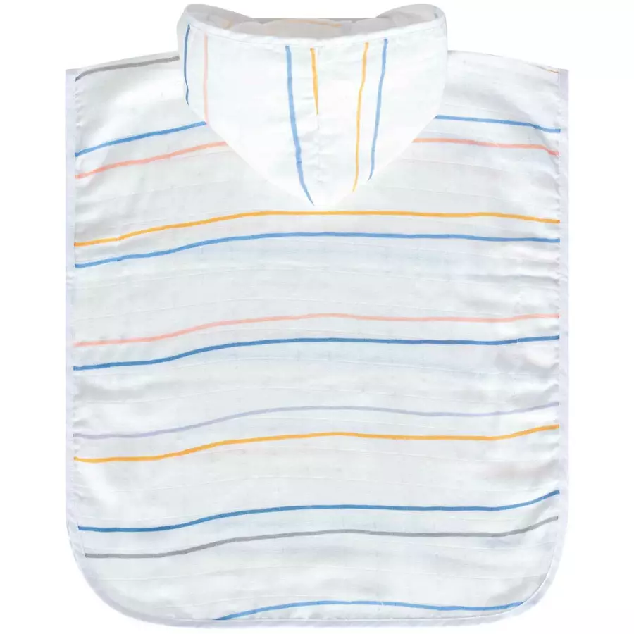 hibboux® Badeponcho Musselin Stripe Multicolor