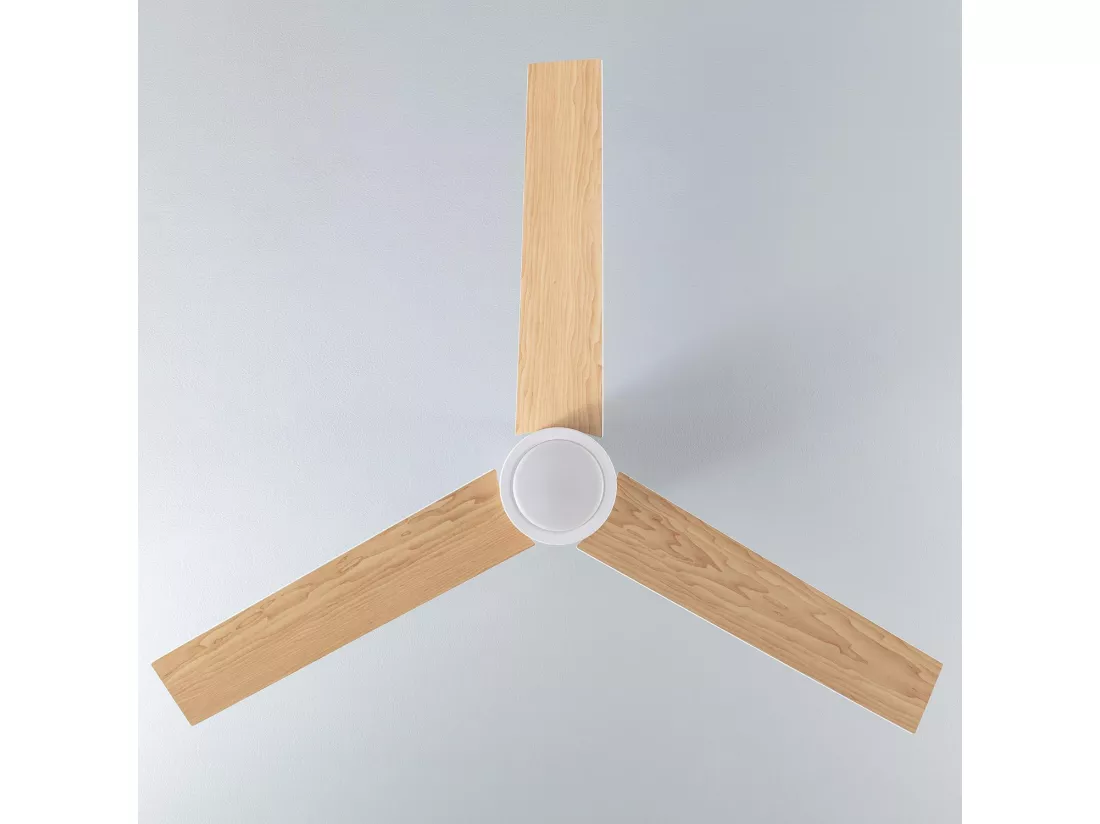 Ventilateur de Plafond Silencieux Tydir Bois 132cm Moteur DC Blanc