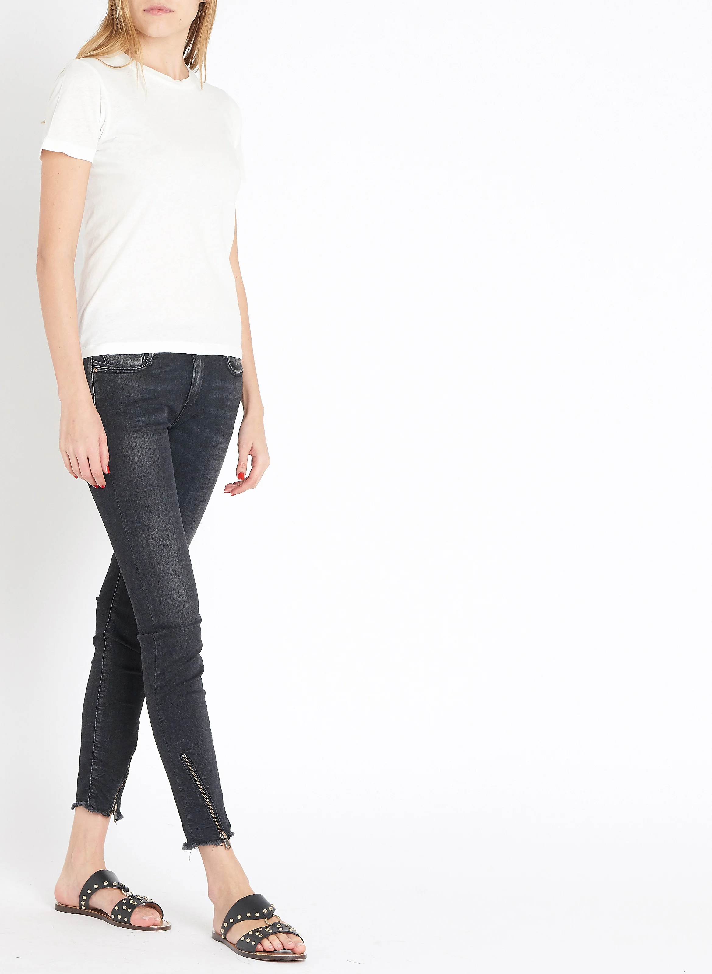 GAMIPY - Tee-shirt col rond en coton | Blanc