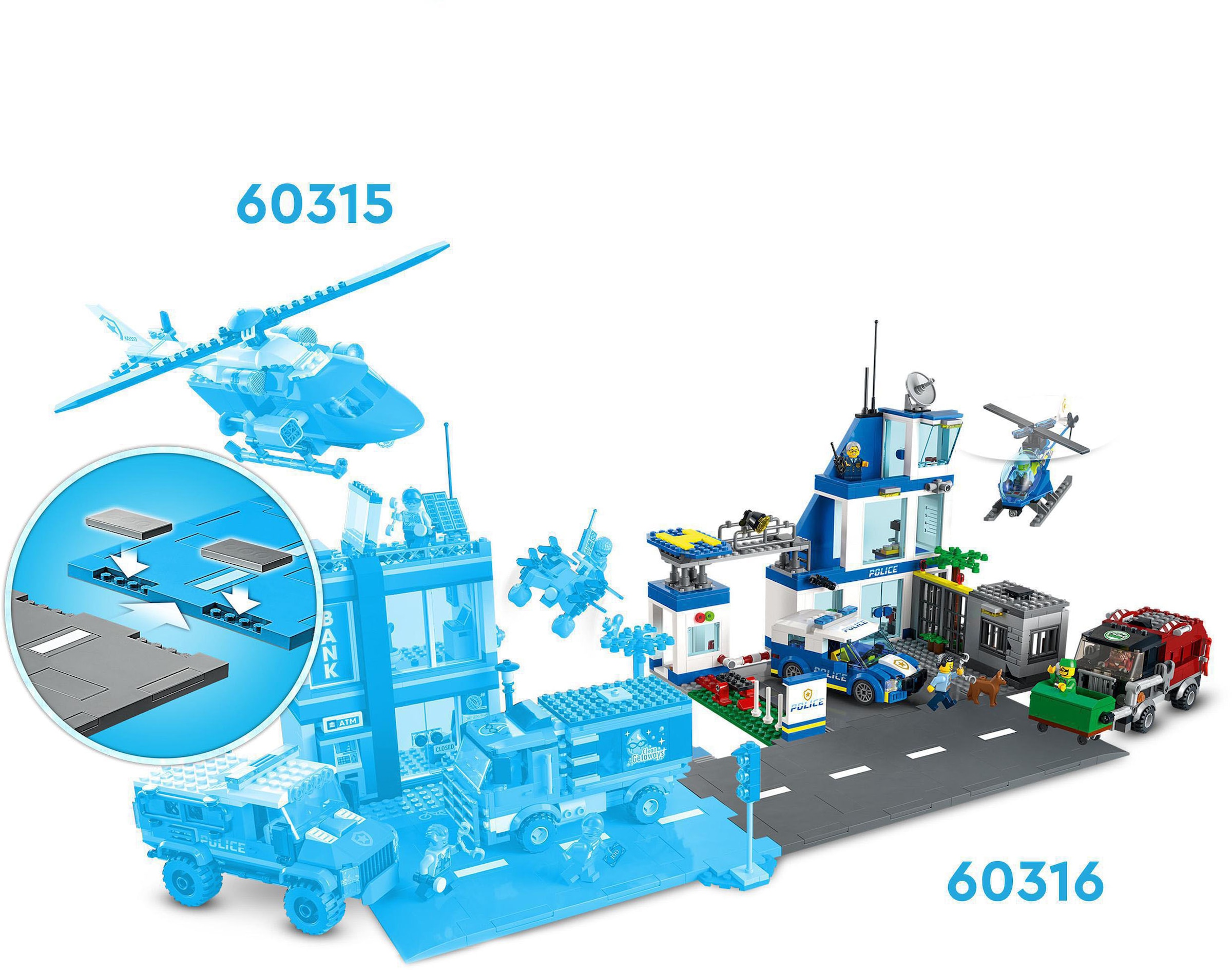 LEGO® Konstruktionsspielsteine »Polizeistation (60316), LEGO® City«