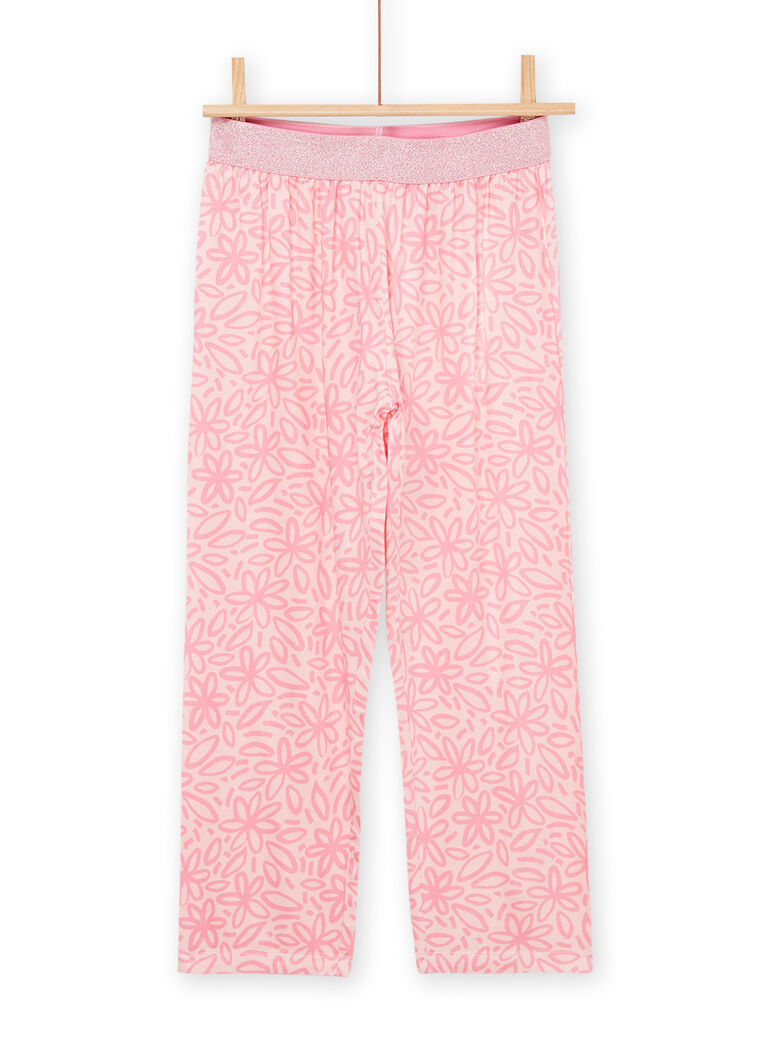 Pyjama à motif chats et imprimé fleurs
