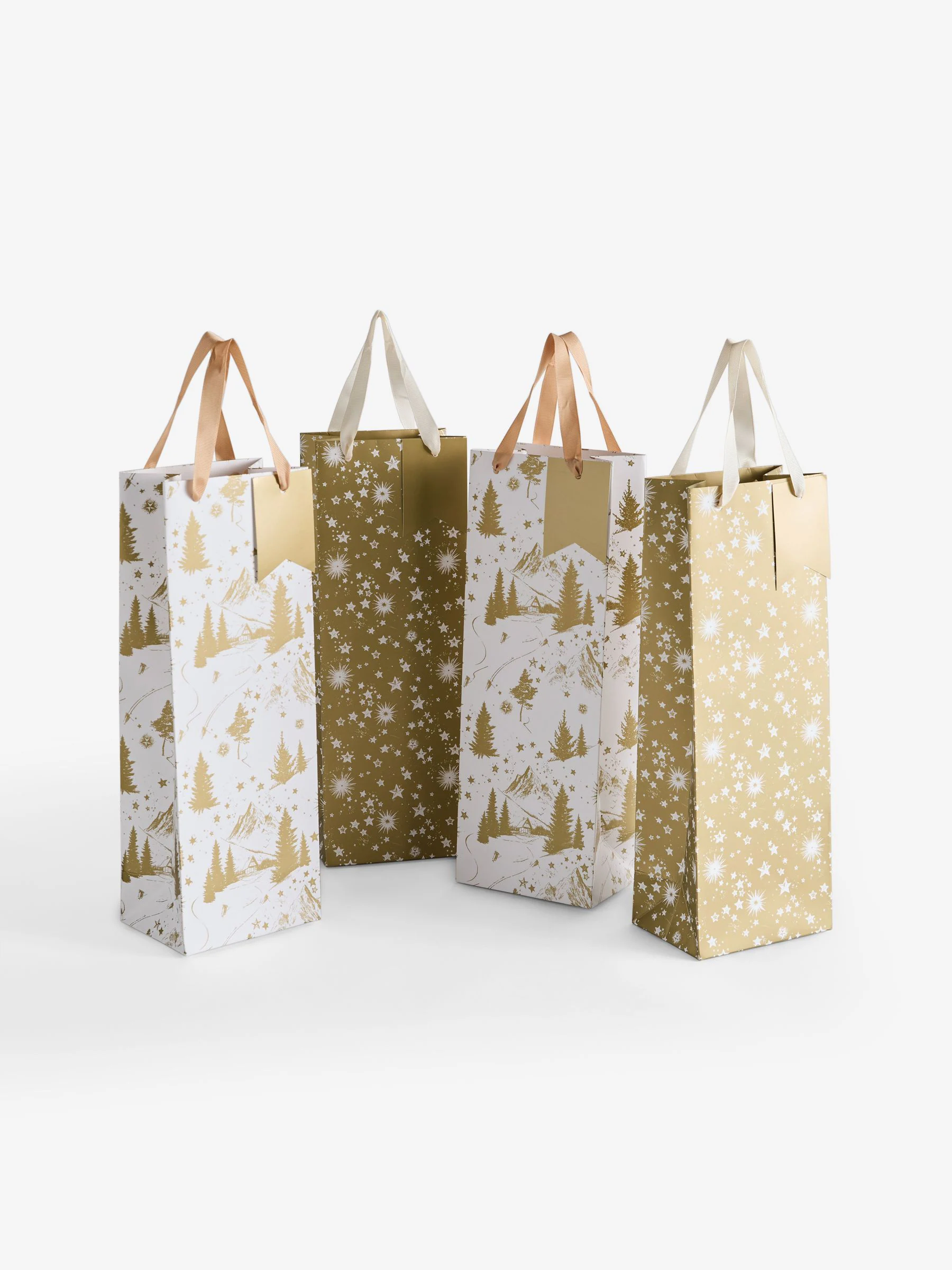 4 -pack Kerstmis flessentassen
