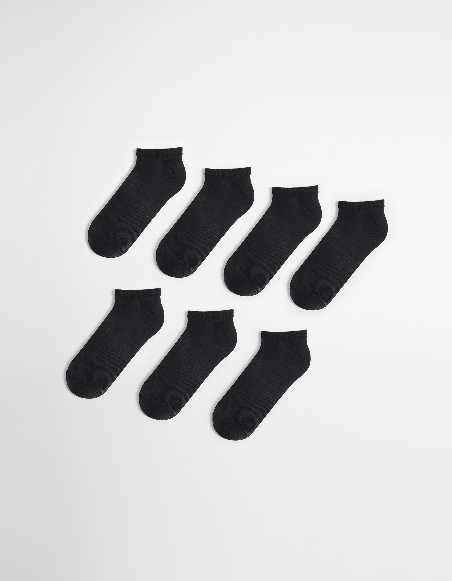 Pack 7 Pares de Meias Tornozelo, Homem, Preto