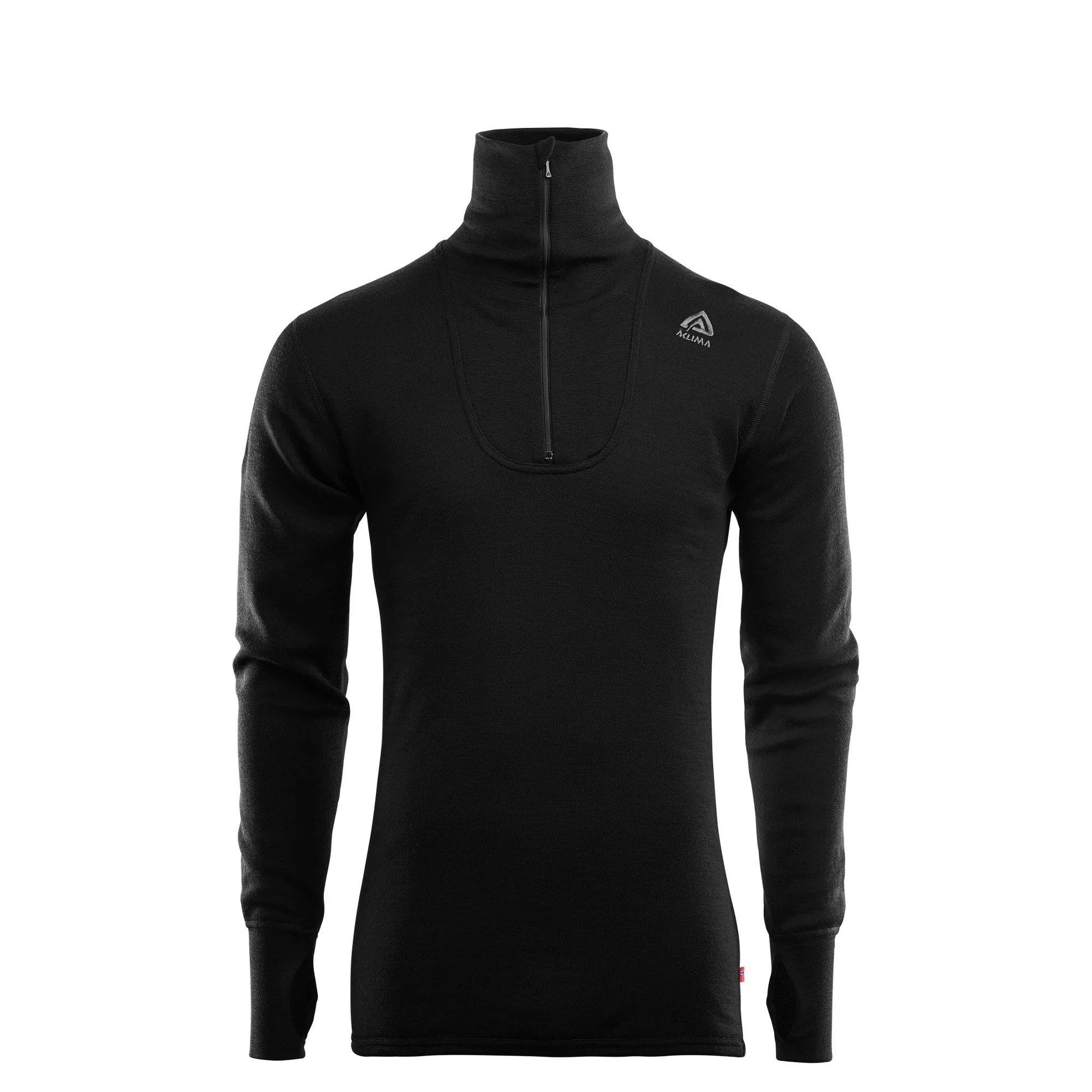 Aclima -  Aclima Pullover DoubleWool Polo Zip jet black