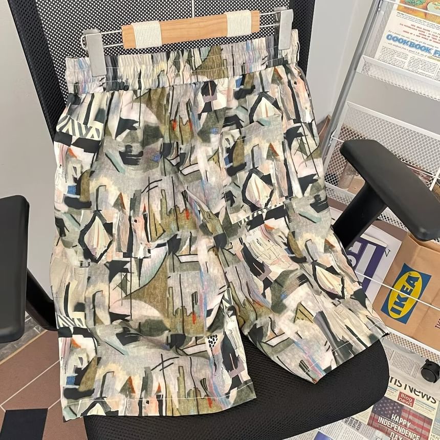 Zoslane - Shorts met trekkoord en print