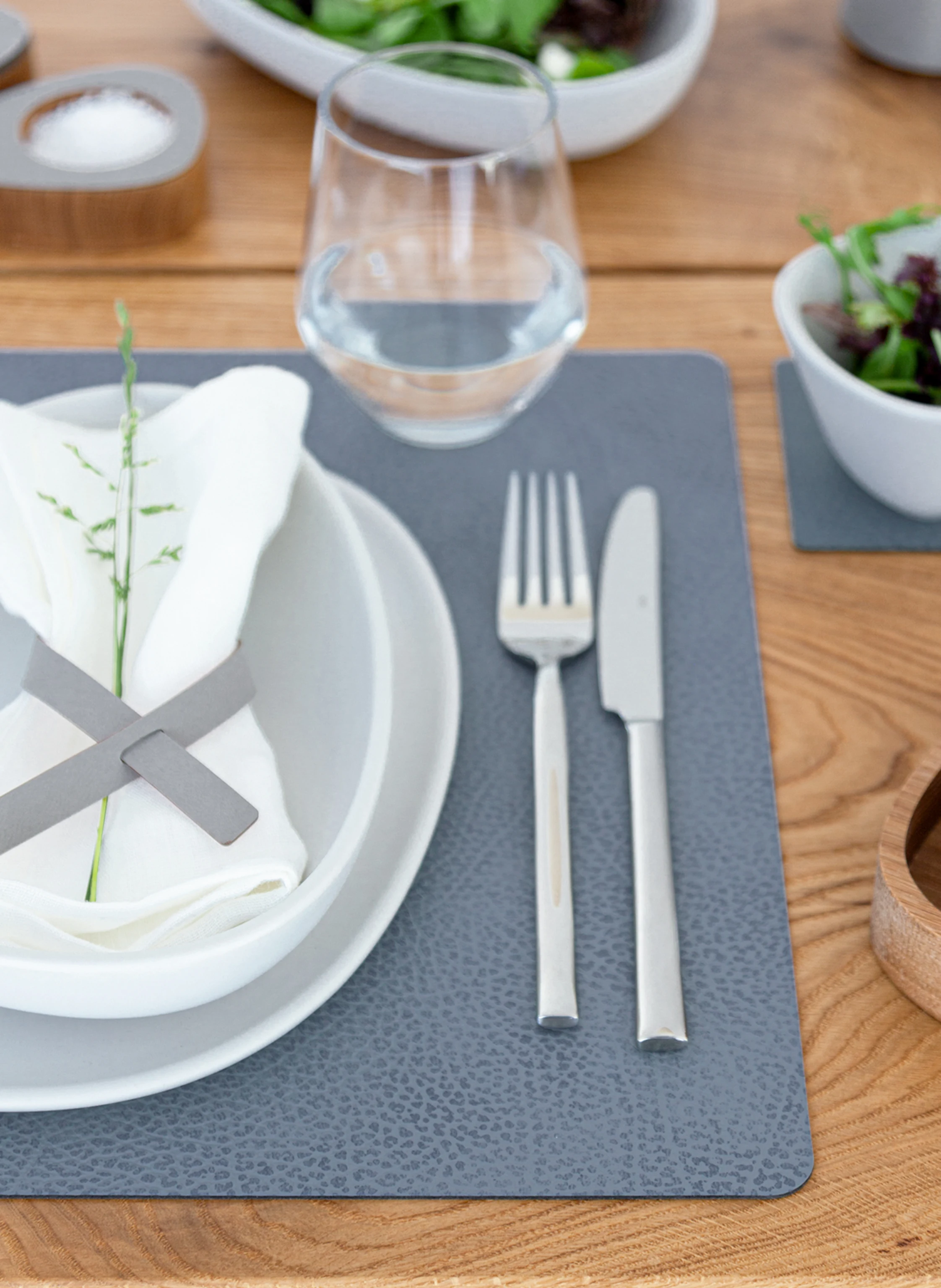 LINDDNA Tischset SQUARE L aus Leder