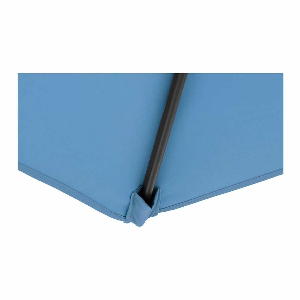 Parasol de jardin meuble abri terrasse carré 250 x 250 cm pivotant bleu