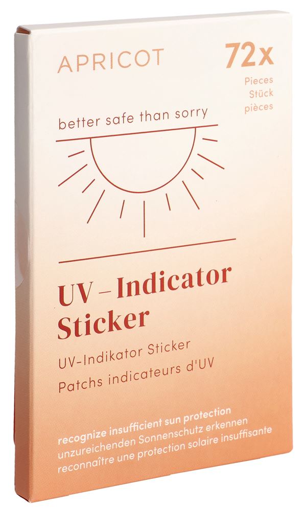 Apricot UV-Indikator Stickers<br>72 Stück, Vorsicht ist besser als Nachsicht
