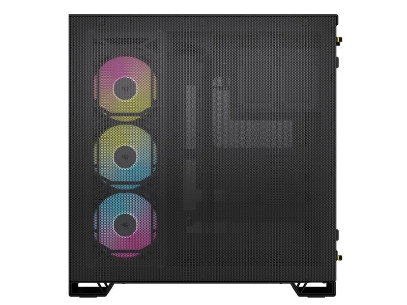 Corsair PC-Gehäuse 6500X RGB Schwarz Mid-Tower PC-Case mit Zwei-Kammer-Design, herausragendem Luftstrom und vorinstallierten RGB-Lüftern