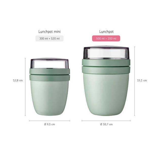 Mepal lunchpot Ellipse nordic sage