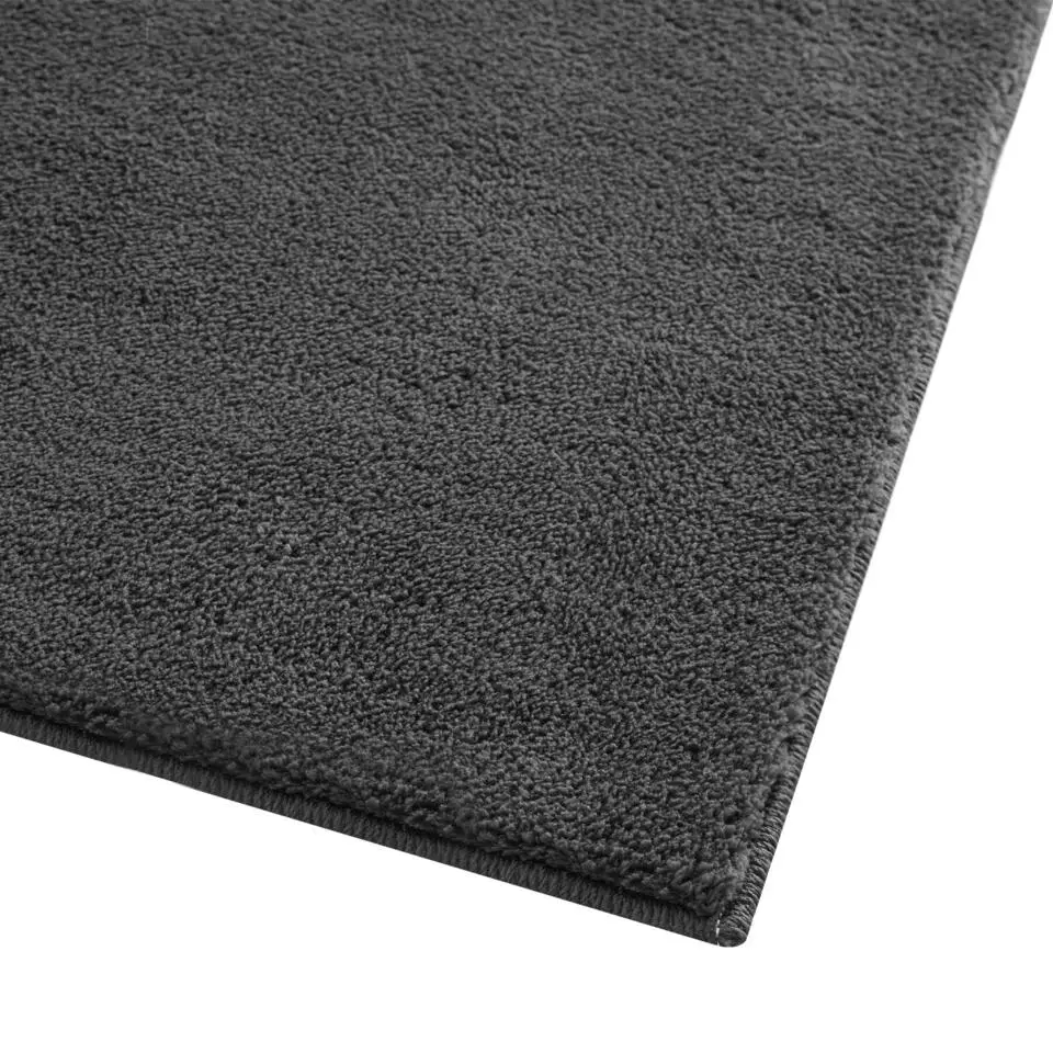 tectake® Kortpolig vloerkleed Soft Zone 140 x 200 cm - Antraciet