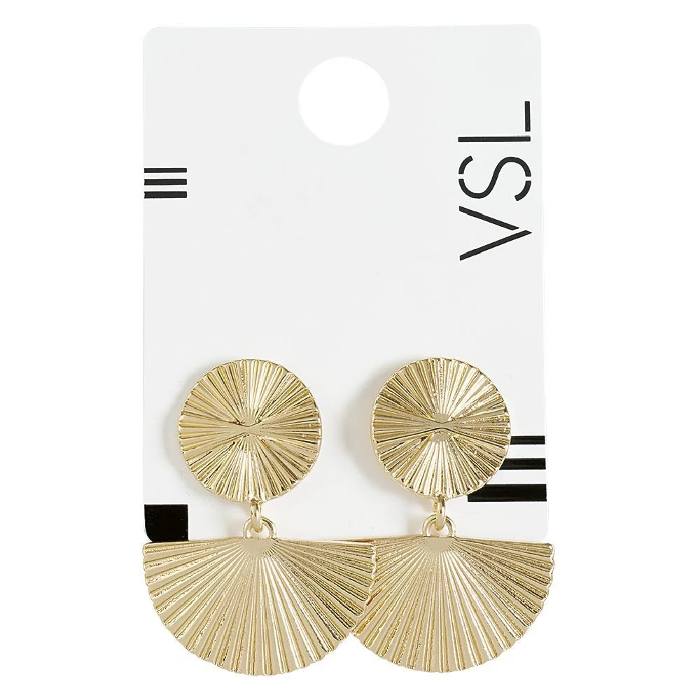 Paire de boucles d'oreilles effet strié