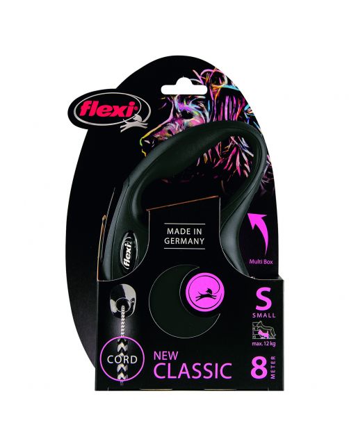 Flexi Rollijn Classic Koord S Zwart - Hondenriem