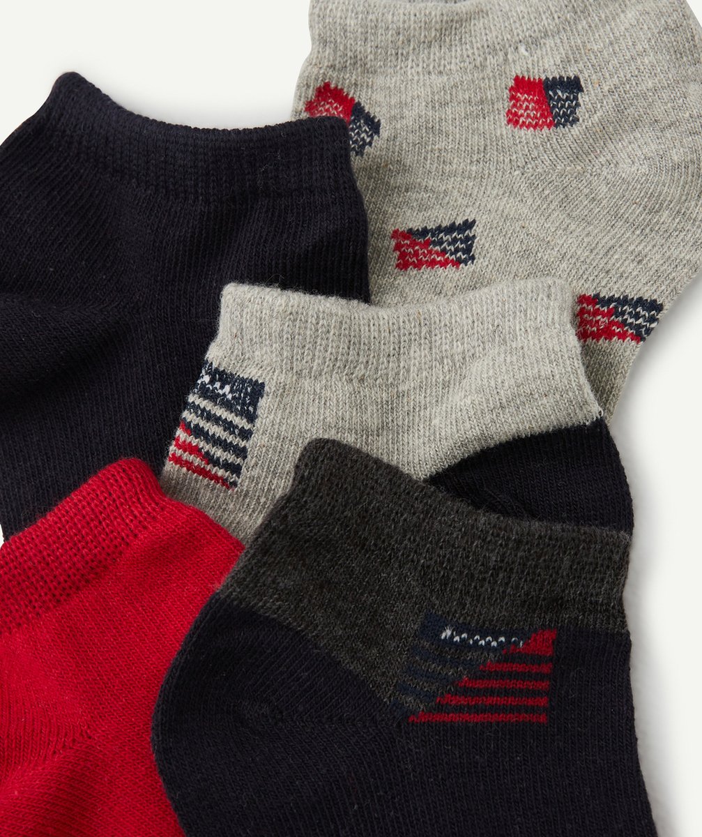 LES 5 PAIRES DE CHAUSSETTES UNIES ET À MOTIFS