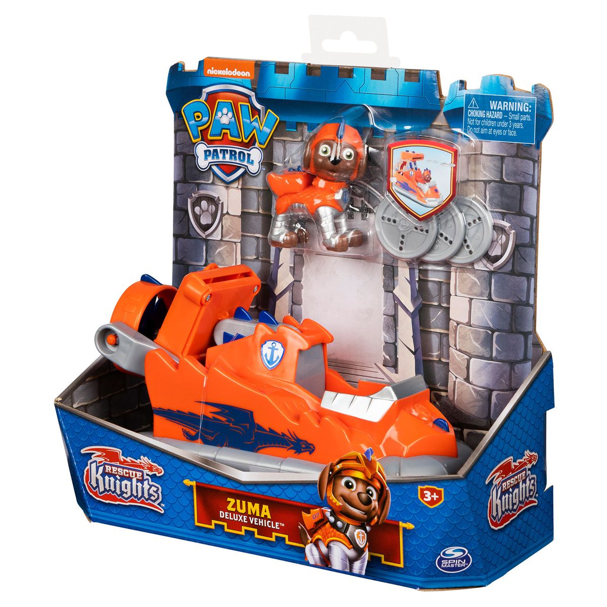 Spin Master 6063589 (20135922) - Paw Patrol - Rescue Knights - Zuma mit Deluxefahrzeug