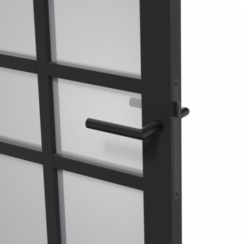 Arne & Bodil binnendeur ABE105 rook glas - diep zwart afgelakt