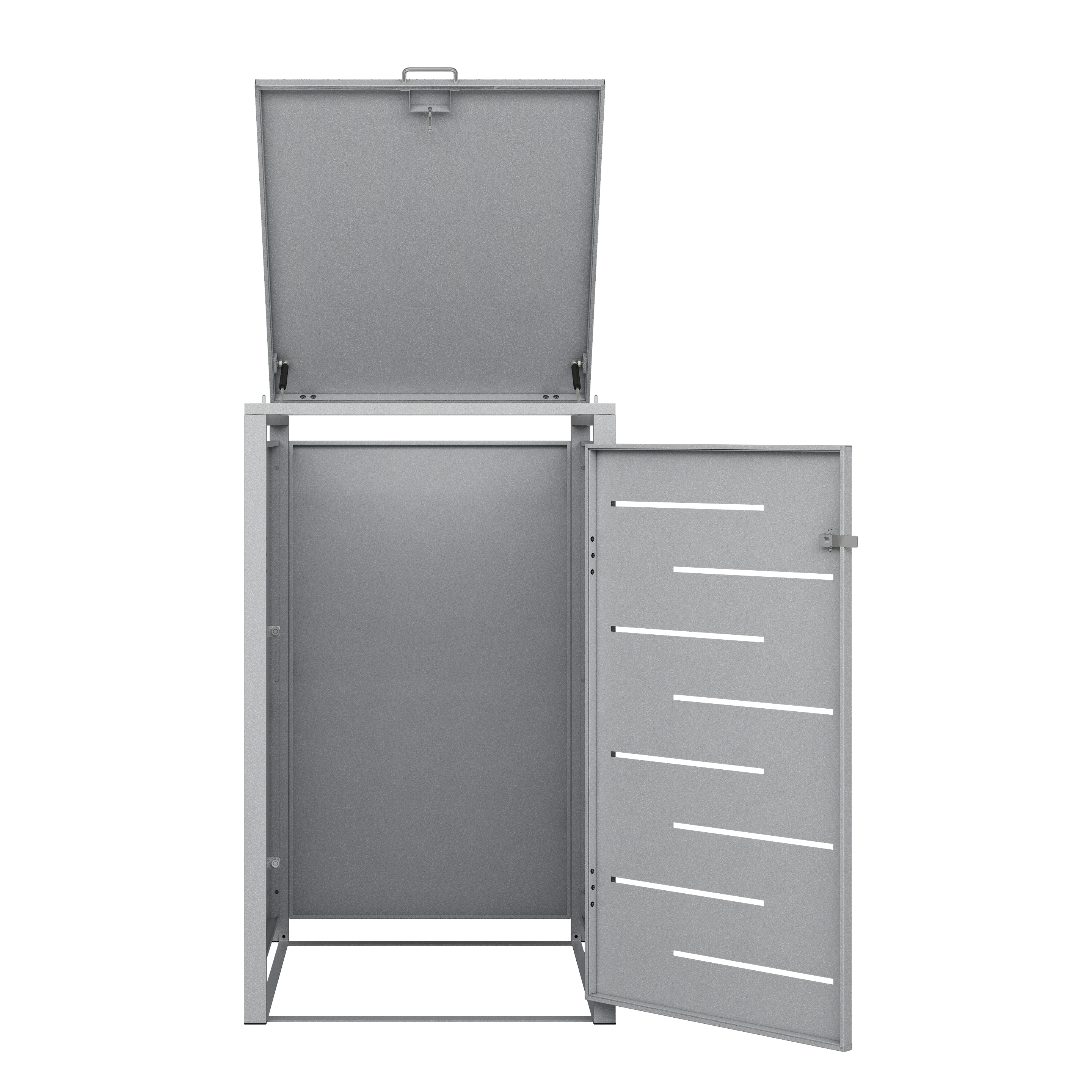 Mülltonnenbox 240L silber