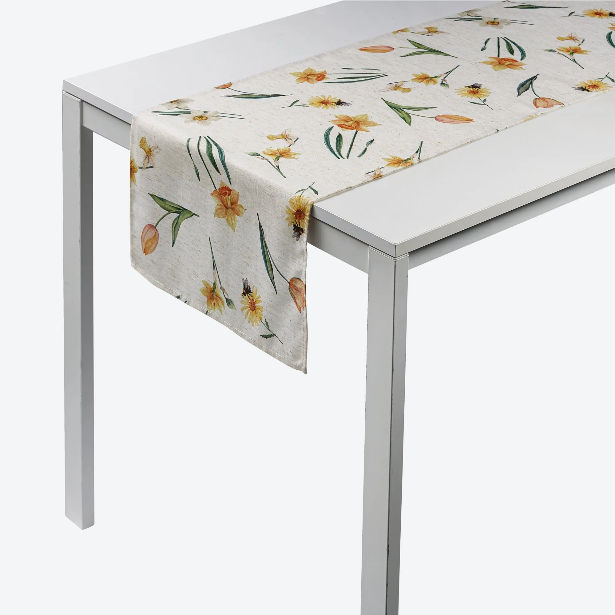 Tischläufer mit Blumenmuster, ca. 40x140cm