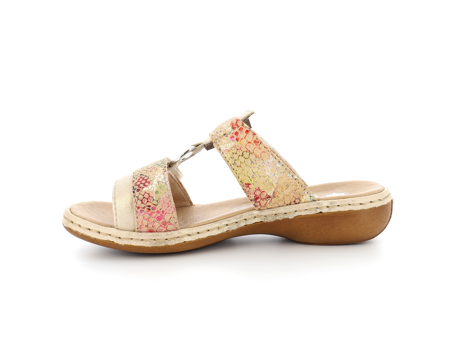 Rieker-659X6 Cuir Multicolore