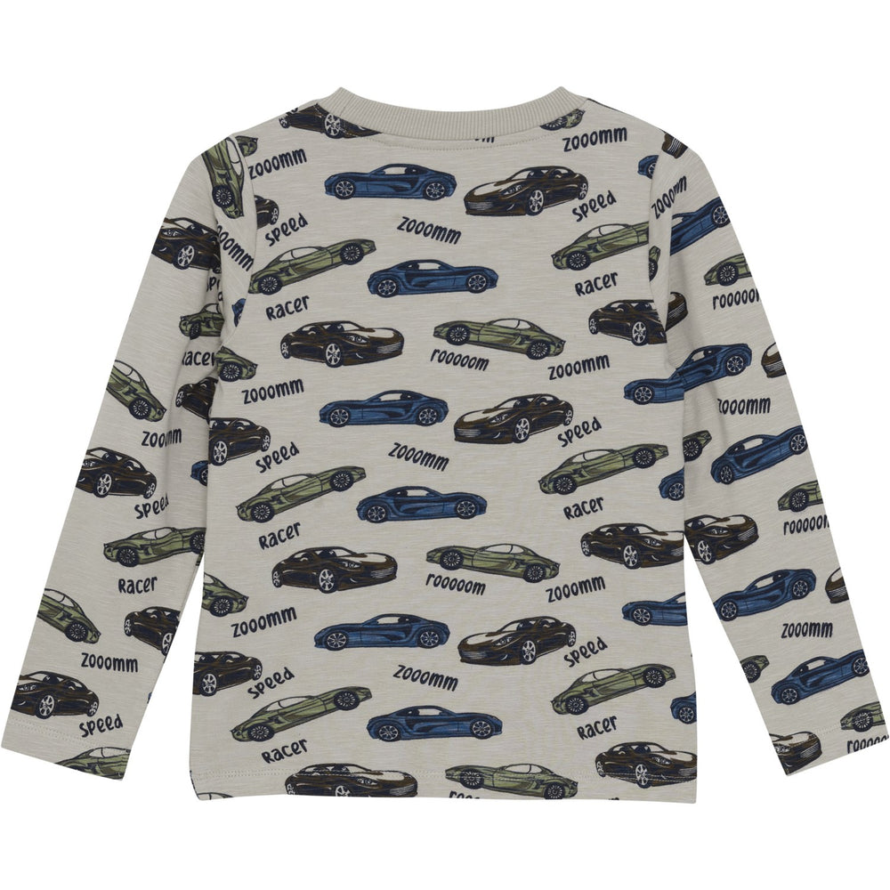 Køb Minymo Oxford Tan T-shirt LS AOP