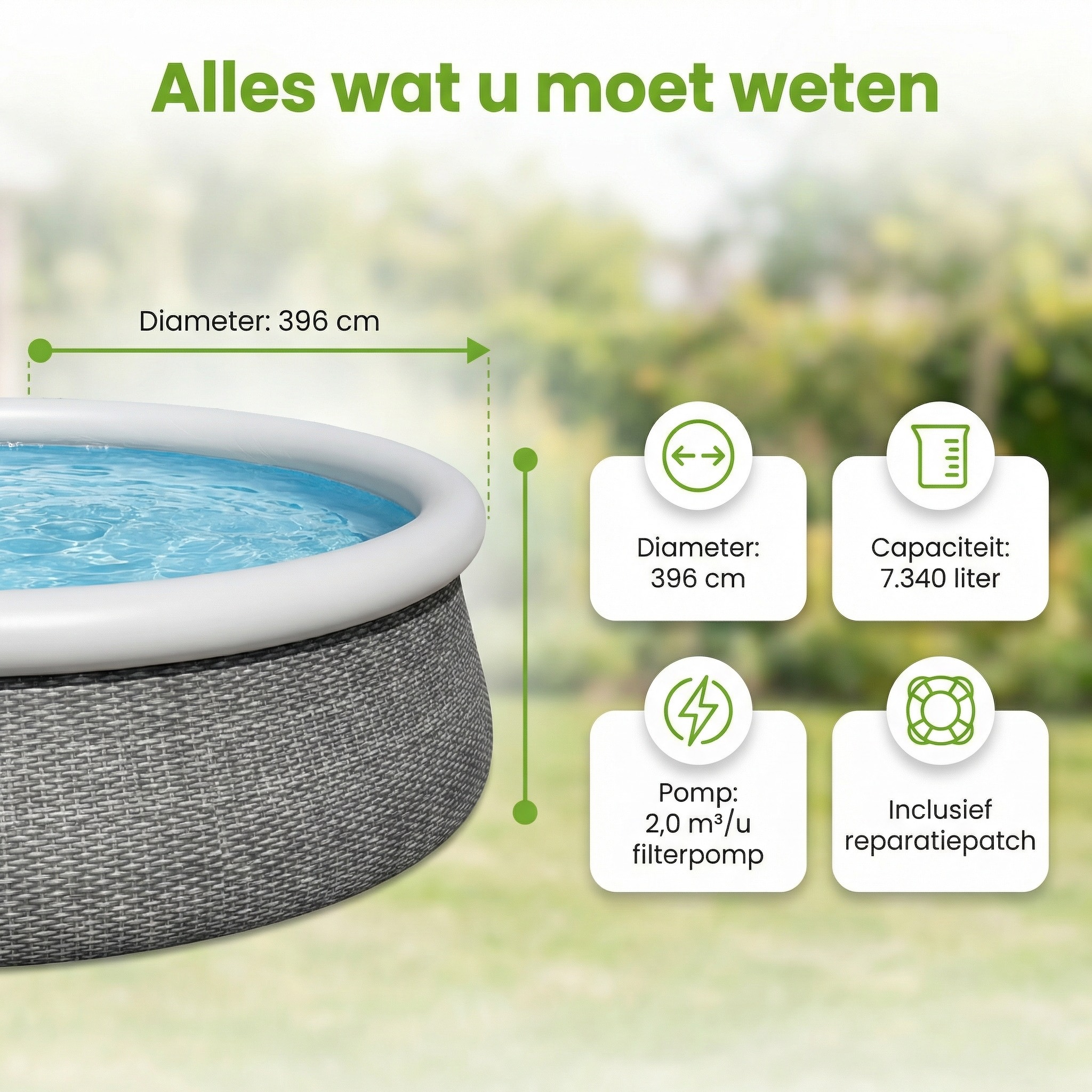 Bestway Fast Set 396x84cm Zwembad – 3-delig