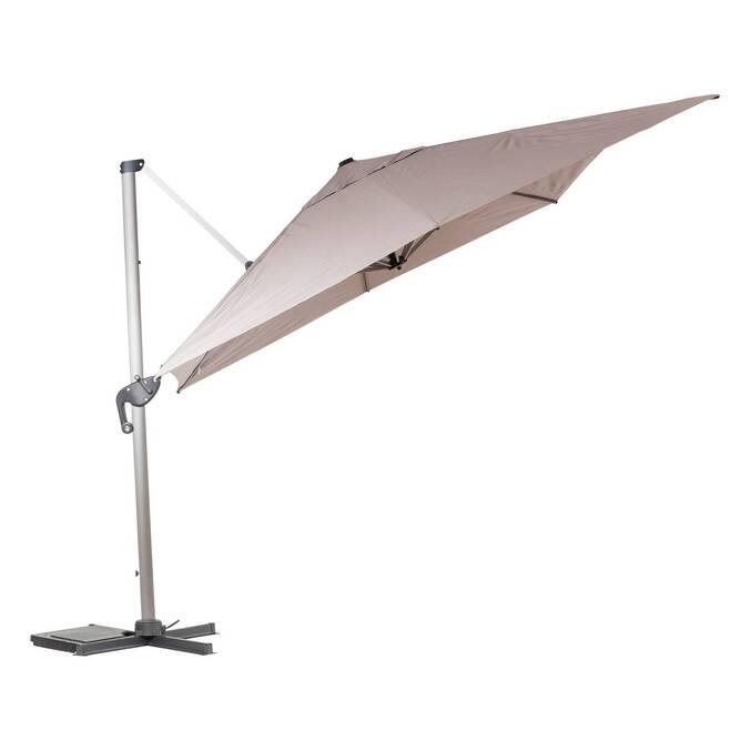 Parasol déporté rectangulaire ÉQUADOR Taupe