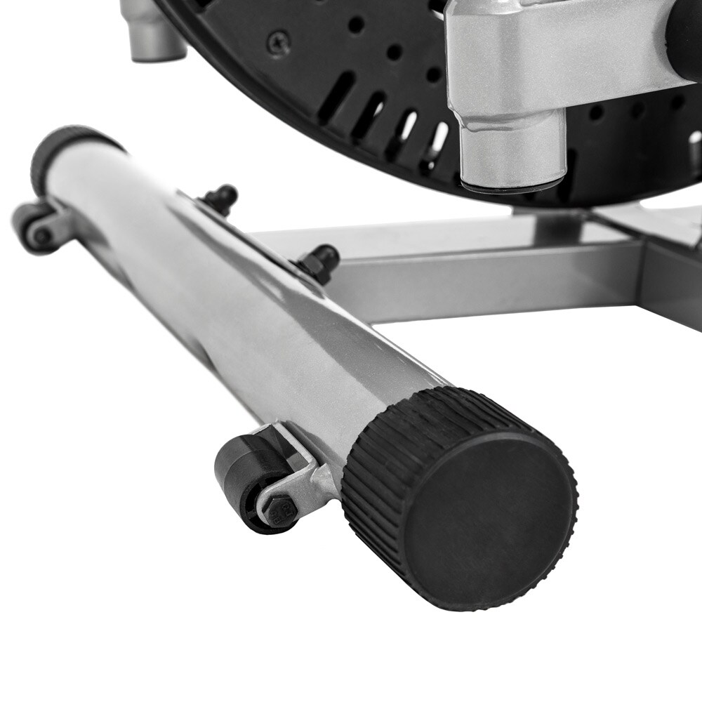 tectake® Crosstrainer, 2 in 1, stufenlos einstellbar, gepolsterte und höhenverstellbare Griffe, rollbar, inklusive Trainingscomputer