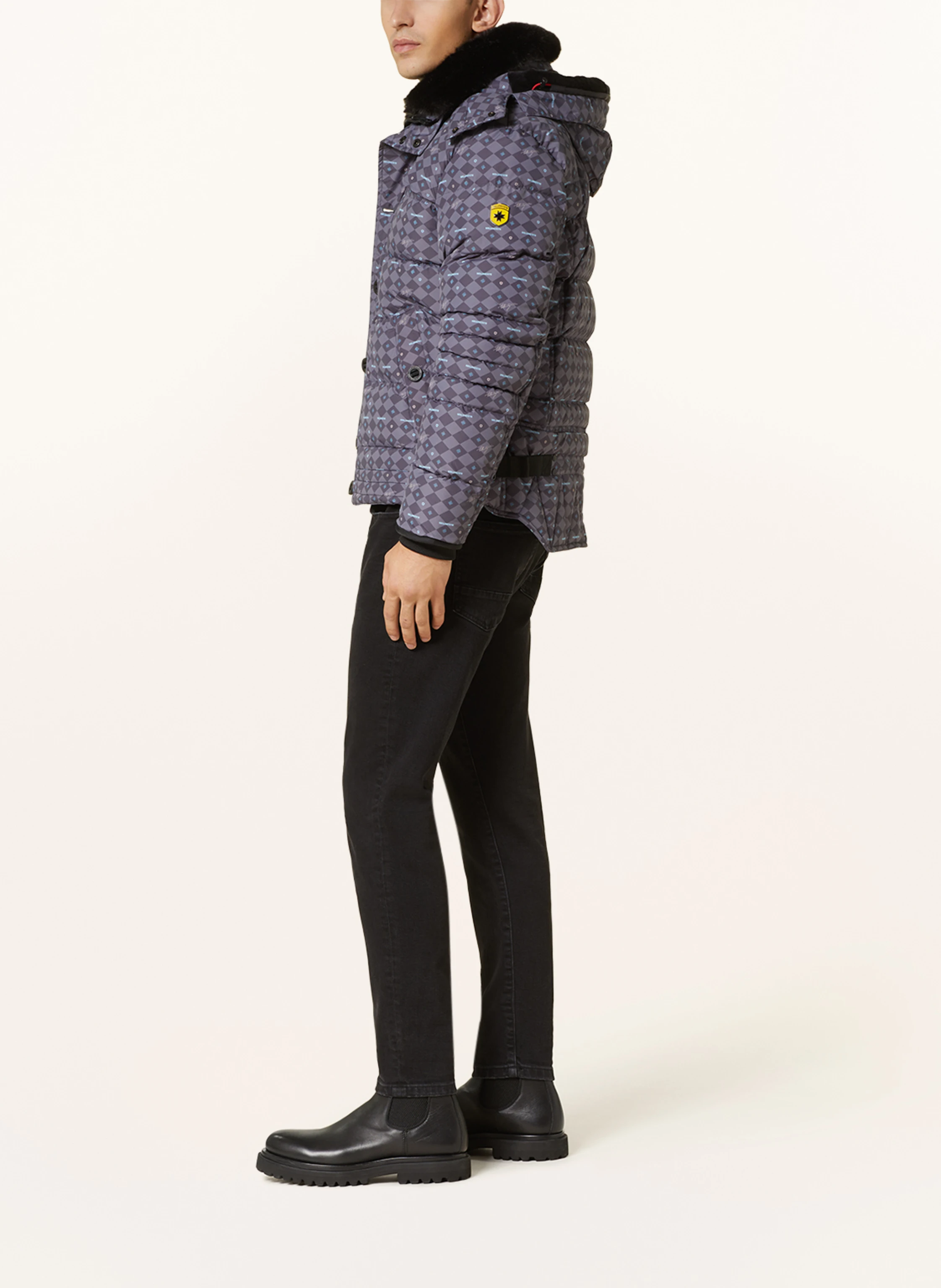 WELLENSTEYN Steppjacke STARSTREAM mit abnehmbare Kapuze und Kunstpelz