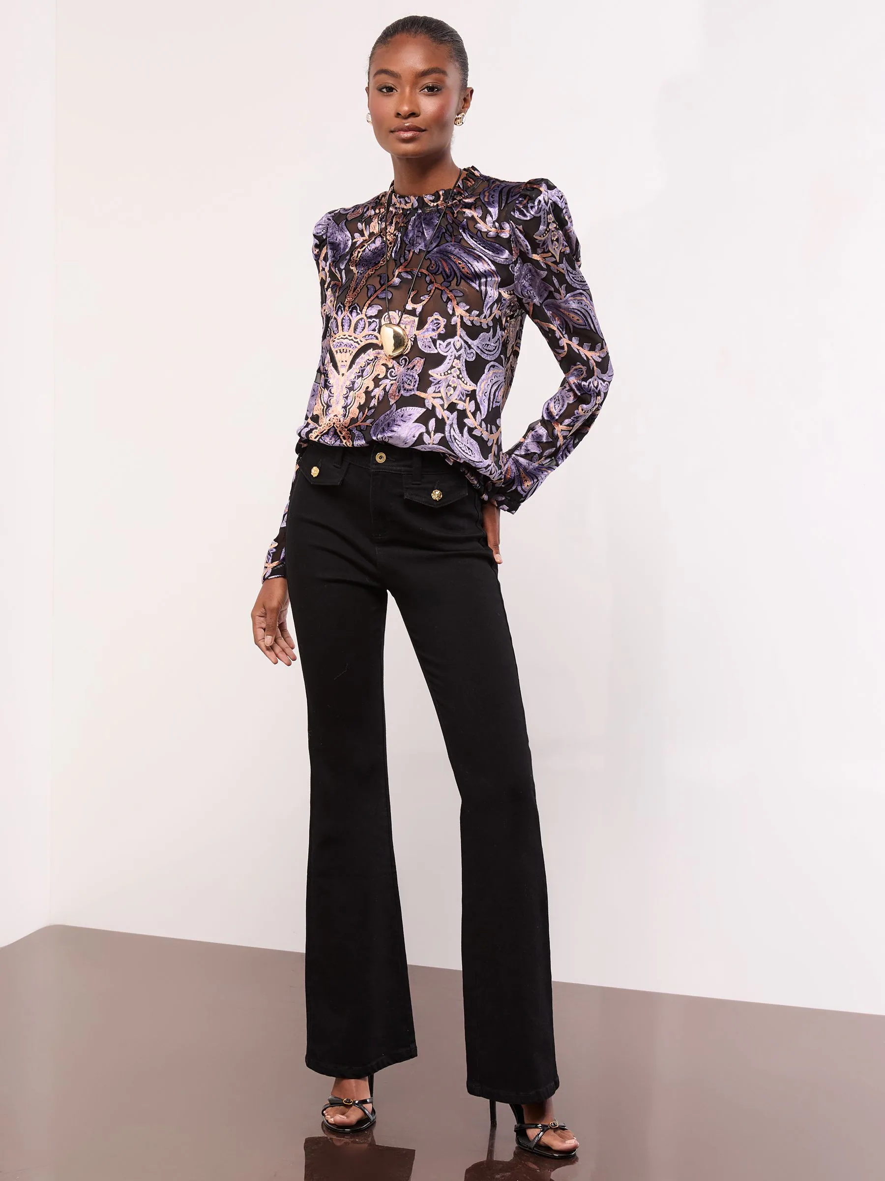 Lipsy - Hoogsluitende blouse