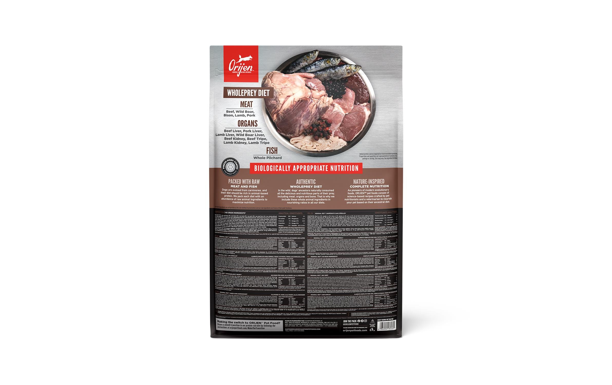 Trockenfutter Dog Regional Red mit Rind, 6 kgAlleinfutter für Hunde