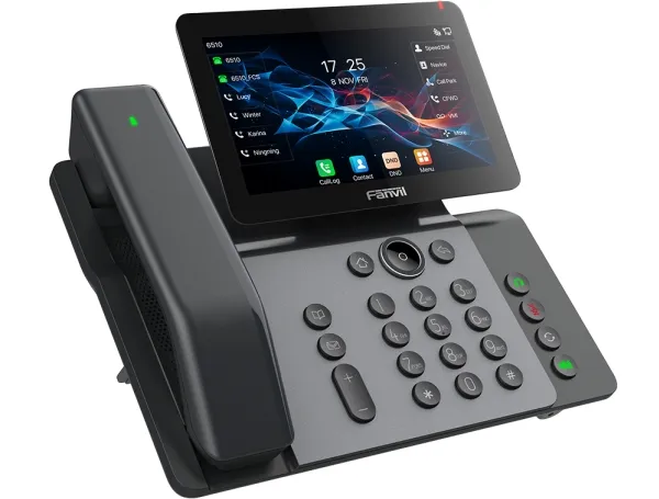Fanvil V66 PRO, IP telefon, Mørkegrå, Forbundet håndsæt, Bord/Væg, SIP-info, 20 Linier