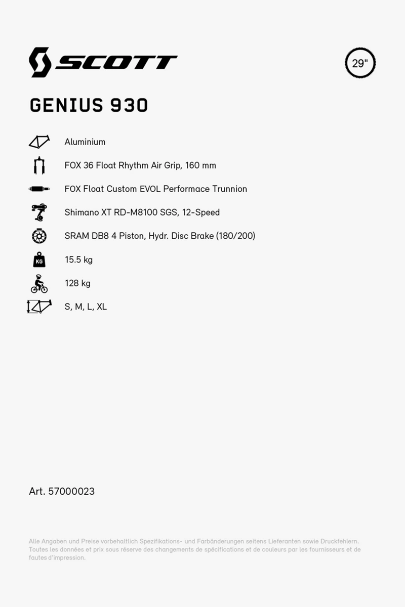 SCOTT Genius 930 29 Mountainbike 2024