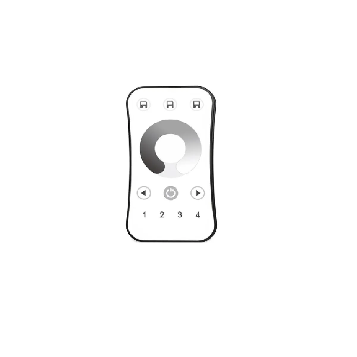Ledkia Télécommande RF Monochrome 4 Zones - Blanc
