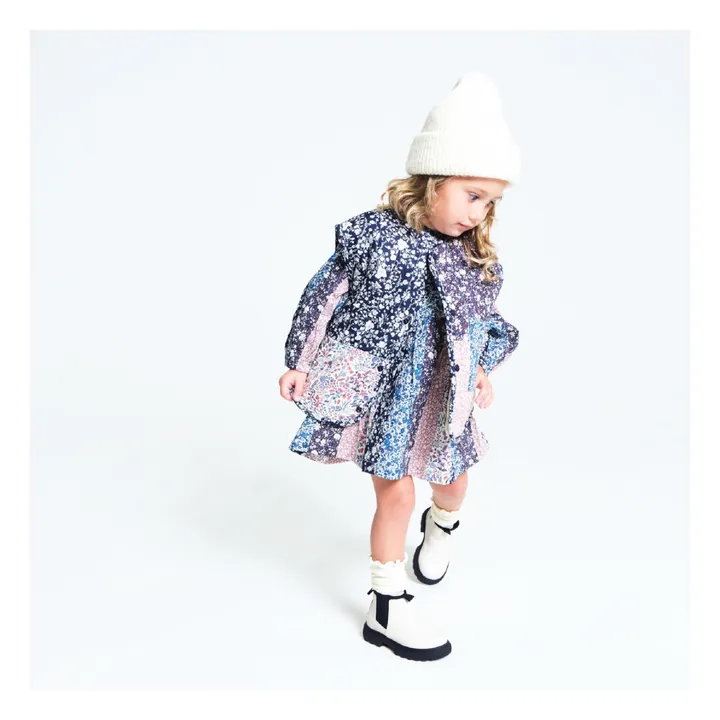 Esther Veste Sans Manches Matelassée Patchwork Devon | Bleu