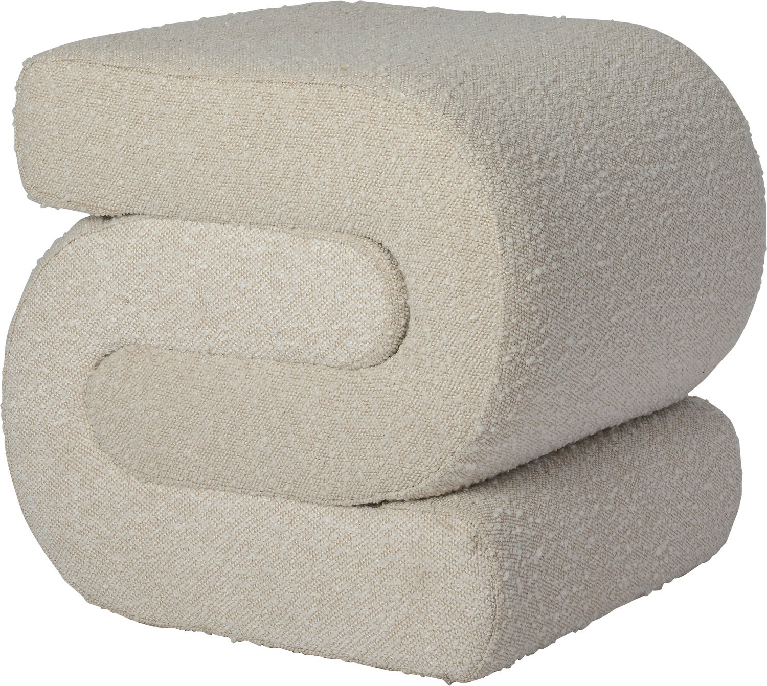 Intratuin poef Nelly wit 48 x 42 x 44 cm