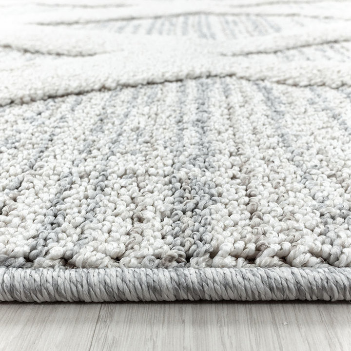 Rond scandinavisch vloerkleed - Pitea Diamond Grijs
