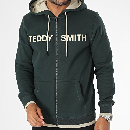 Sweat Zippé Capuche Giclass 10913638D Vert Foncé