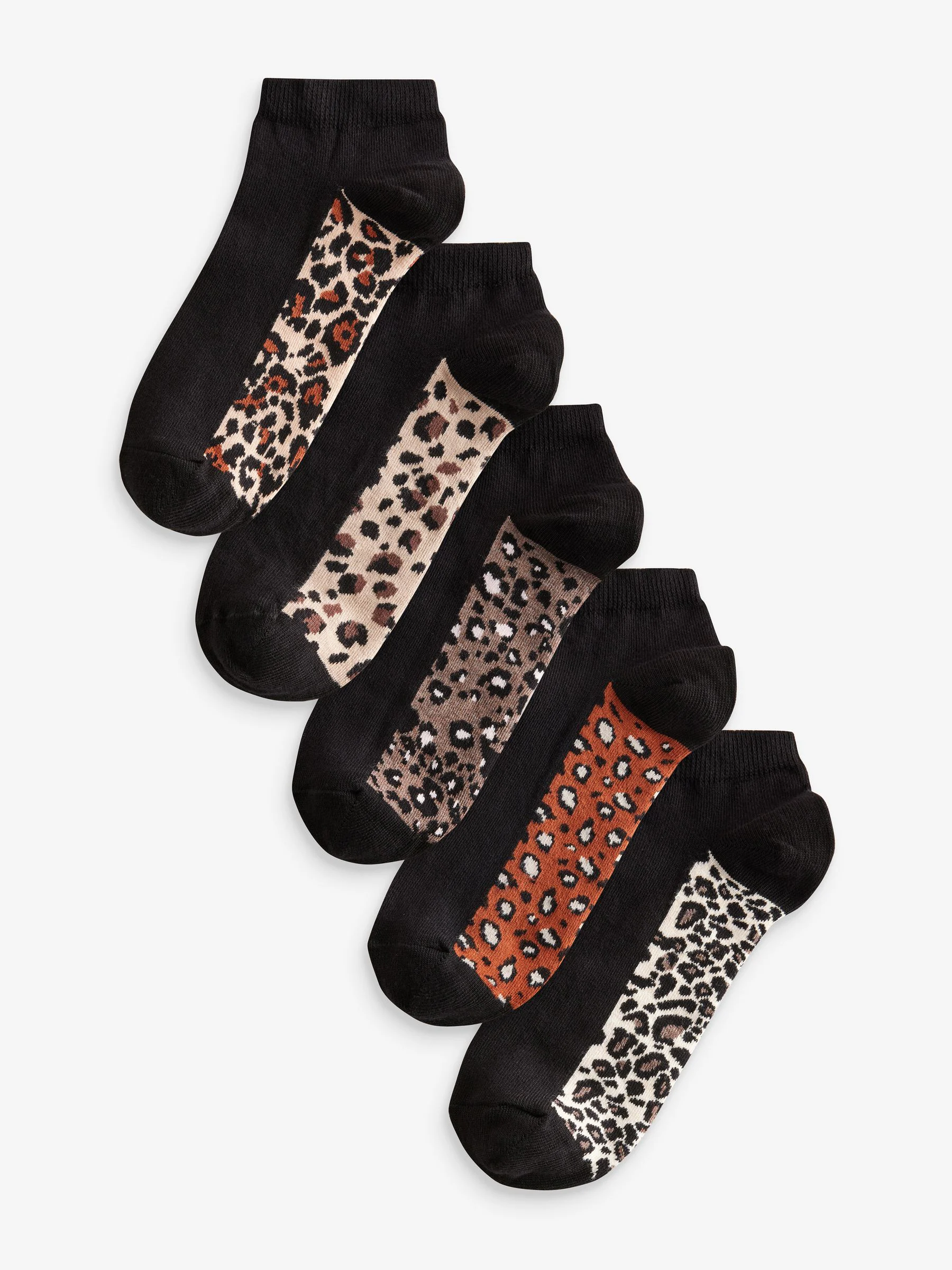 Luipaard - Footbed Trainers Socks 5 Pack
