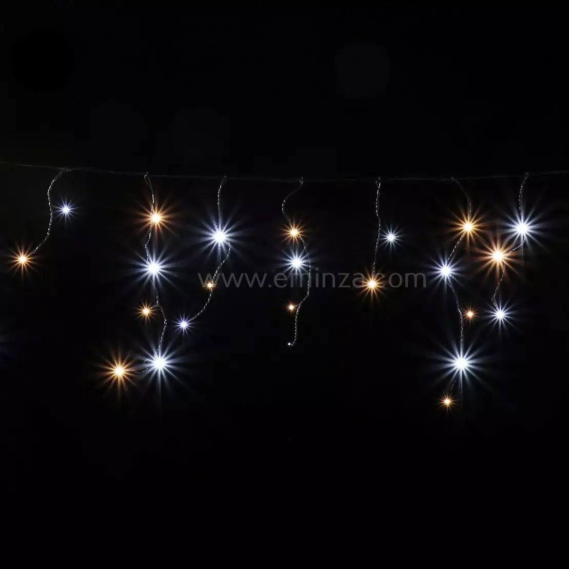 Stalactite lumineuse 7,50 m 175 LED Bicolore Blanc chaud et froid