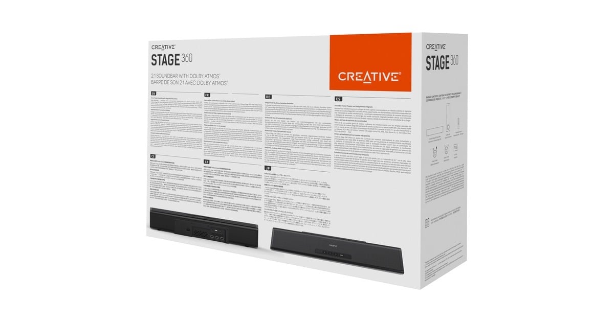 CreativeStage 360 soundbar  (Zwart, Bluetooth, HDMI, Dolby Atmos)