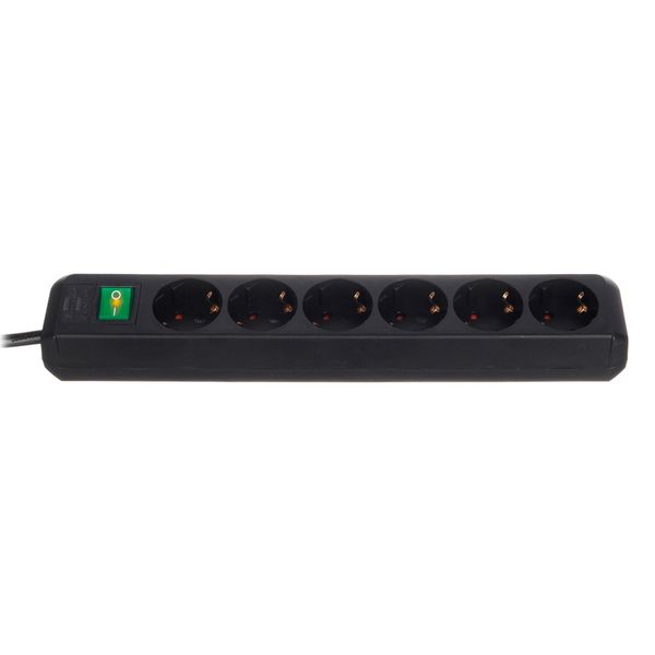 Brennenstuhl Eco-L 6 Way Split Sw 1,5m BK