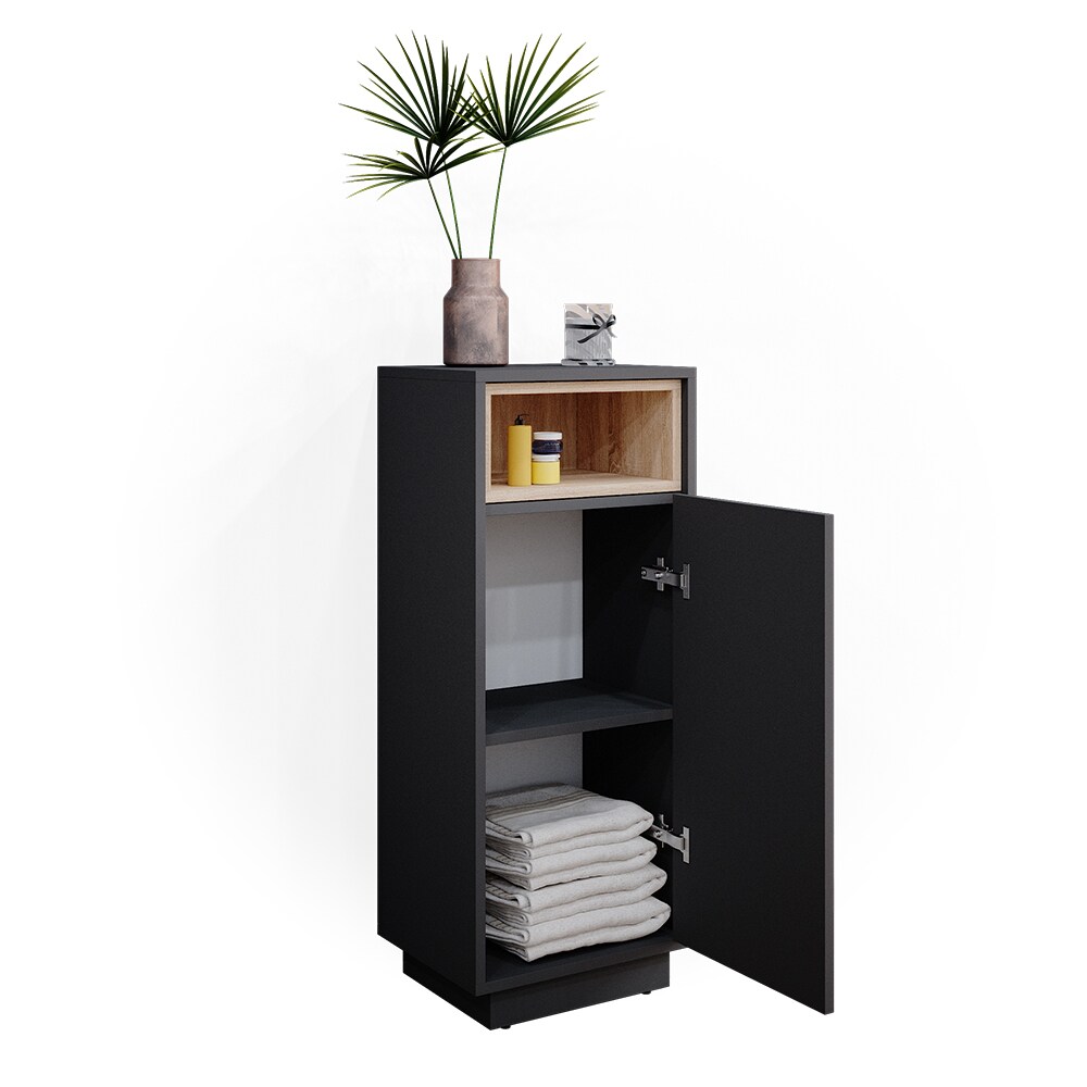 Vicco Badschrank Badezimmerschrank Midischrank Beatrice anthrazit Badregal Badmöbel