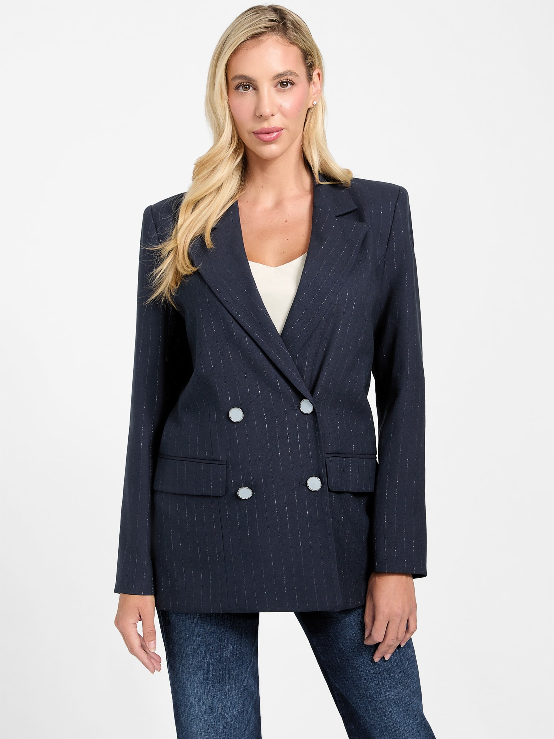 Blazer Eco Zanita de Abotoamento Duplo