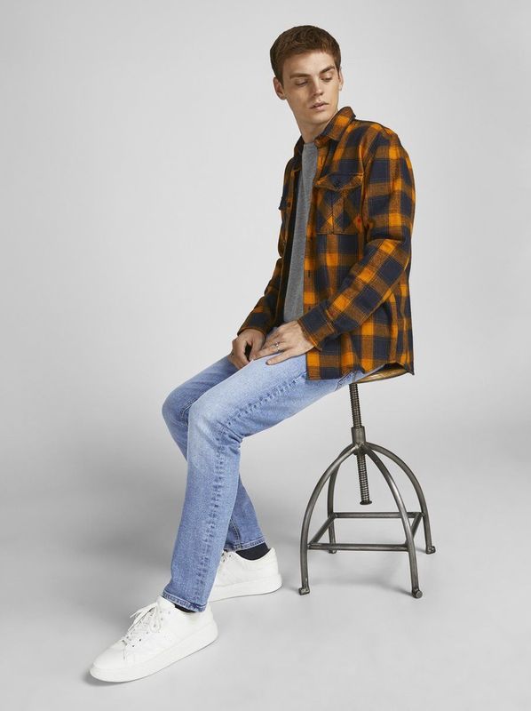 Jack & Jones - Glenn Jiginal Spijkerbroek - Blauw - Katoen/Elastaan