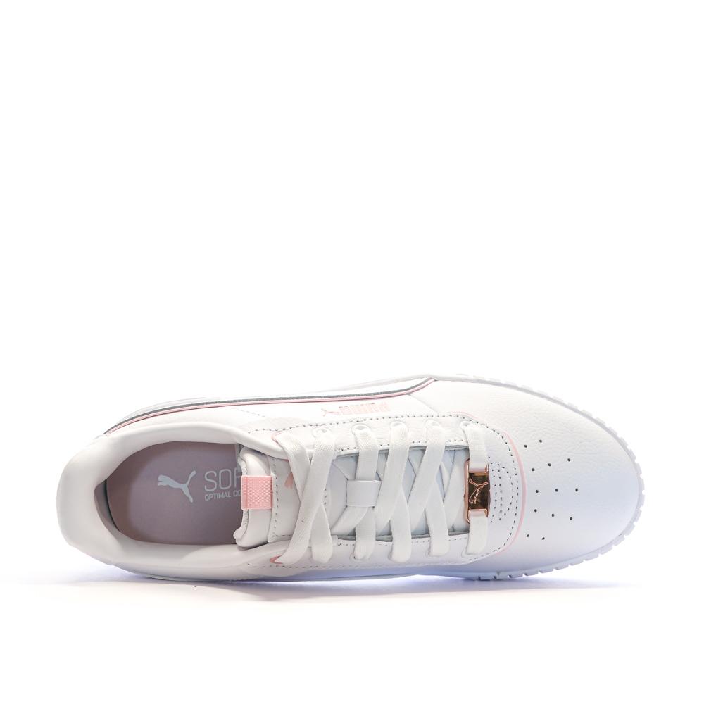 Puma Baskets Blanches/Roses Femme Puma Carina 2.0