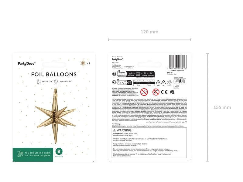 Ster Ballon Goud 50cm