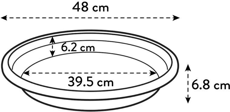 Elho plantenschotel Universeel antraciet D 48 H 6,8 cm