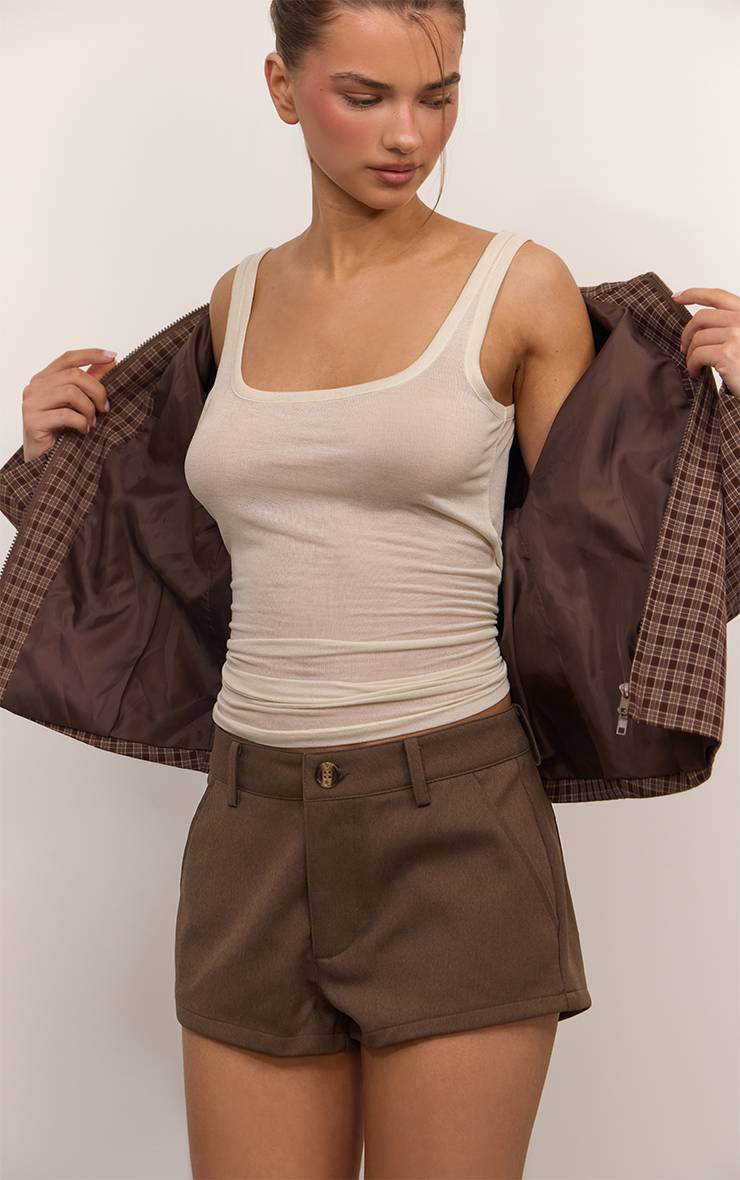 Champignon Micro Short Tissé Taille Haute